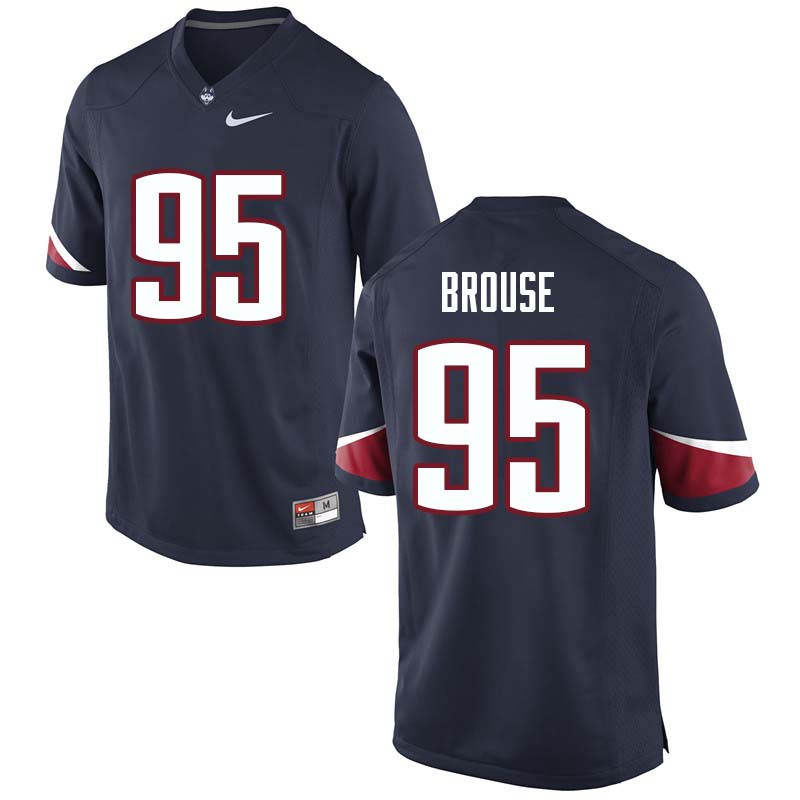 Men's #95 Noel Brouse Uconn Huskies College Football Jerseys Sale-Navy - Click Image to Close